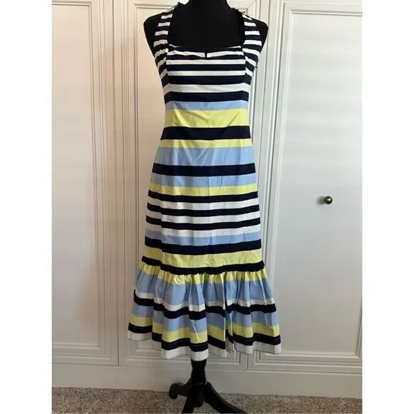 Anthropologie Square Neck Sleeveless Midi Dress - Picture 2 of 8